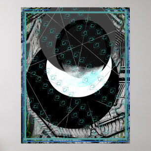 Poster Eau élémentaire dans l'eau aide de méditation Tatt