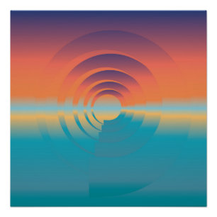 Poster eau et horizon