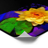 POSTER EAU JAUNE LILY, IMPRIMER (Coin)