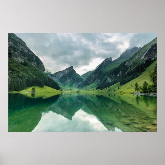 Poster Eau | Lac Alpes suisses (Devant)