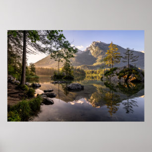 Poster Eau Lac Hintersee Berchtesgaden Allemagne