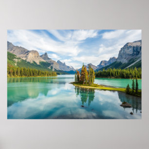 Poster Eau   Lac Maligne, Parc national Jasper, Canada