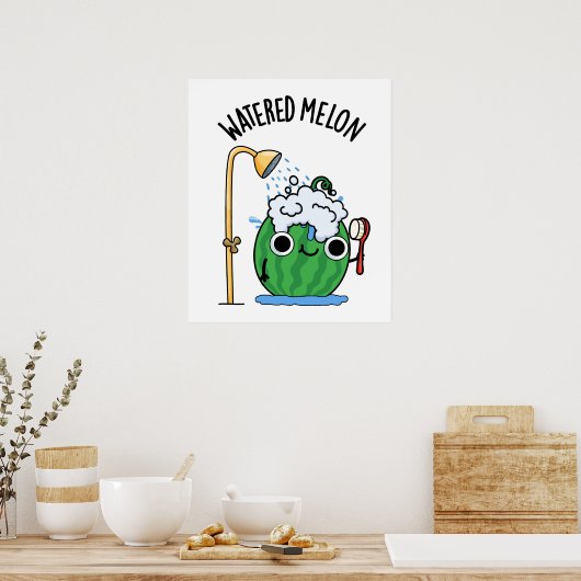 Poster Eau Melon Funny Watermelon Pun (Cuisine)