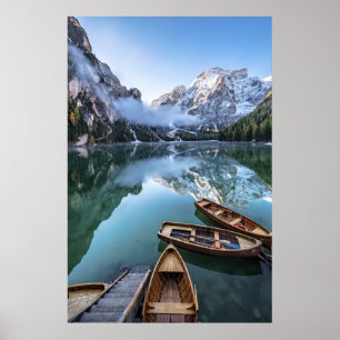 Poster Eau   Pragser Wildsee Dolomites Italie