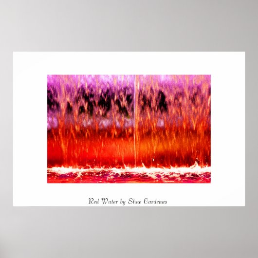 Poster Eau rouge (Devant)