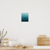 Poster Eau simple océan bleu art abstrait (Cuisine)