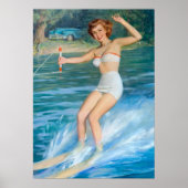 Poster Eau Ski Pin Up (Devant)