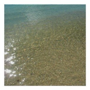 Poster Eau sur la plage I Photographie de nature abstrait