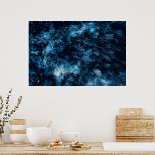 Poster Eau tambour bleu (Cuisine)