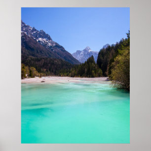 Poster Eau turquoise superbe en Kranjska Gora Slovénie