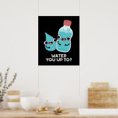 Poster Eau Vous Jusqu'À Drôle Jeux D'Eau Dark BG (Cuisine)