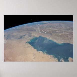 Poster Eaux Bleues Tropicales Du Golfe Persique.