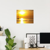 Poster Eaux du coucher de soleil (Bureau à domicile)
