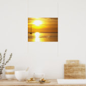 Poster Eaux du coucher de soleil (Cuisine)