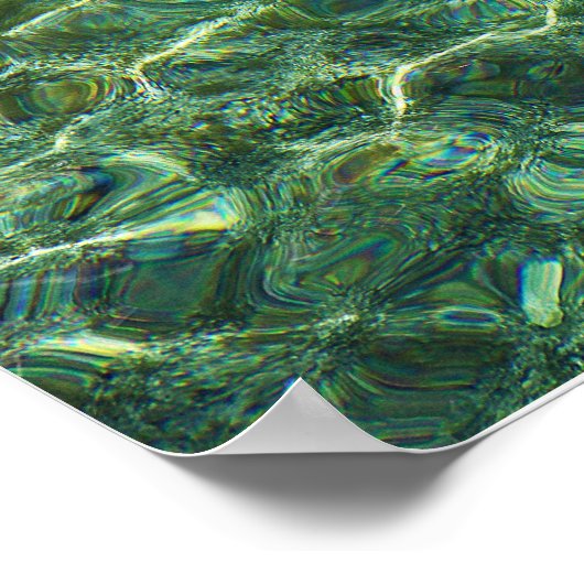 Poster Eaux fraîches vertes profondes (Coin)