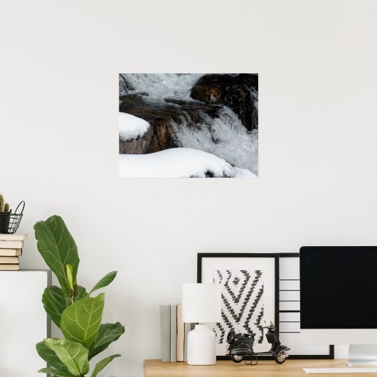 Poster Eaux hivernales (Bureau à domicile)