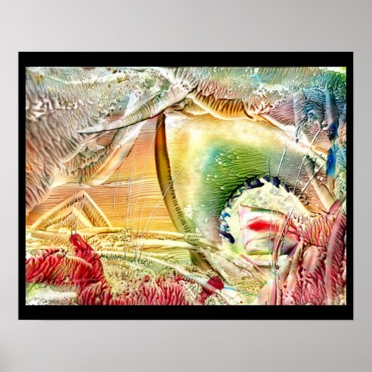 Poster Eaux requins cachées (Devant)