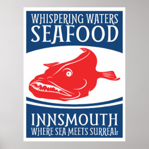 Poster Eaux Whisperantes Fruits de mer Innsmouth
