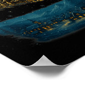 Poster Ec Santa Sleigh With And Stars  (Coin)