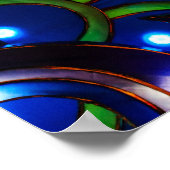 Poster Écailles Bleues Lumineuses (Coin)