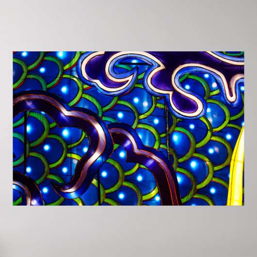 Poster Écailles Bleues Lumineuses (Devant)