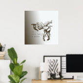 Poster Écart (Bureau à domicile)