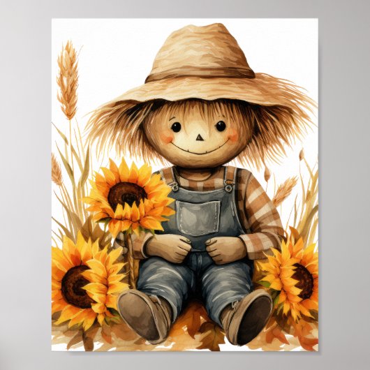 Poster Écart avec tournesol (Devant)