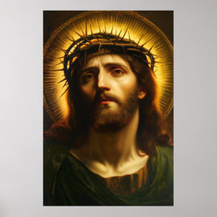Poster Ecce Homo Jésus-Christ avec la Couronne d'Épines