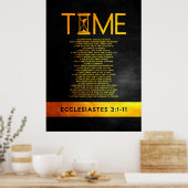 Poster Ecclésiaste 3:1-11 Verse de la Bible (Cuisine)