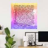 Poster Ecclésiaste 3:1-8 (Bureau à domicile)