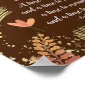 Poster Ecclésiaste 3:4, Un moment pour pleurer, un moment (Coin)