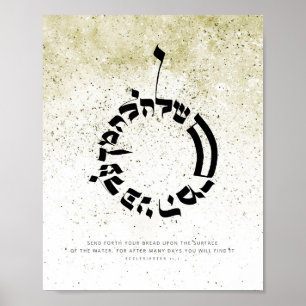 Poster Ecclesiastes 11,1, Envoyez votre pain...