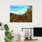 Poster Ecclesiastes 3:1 À tout il y a une saison.. (Bureau à domicile)