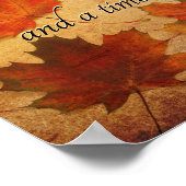 Poster Ecclesiastes 3:1 À tout il y a une saison, (Coin)