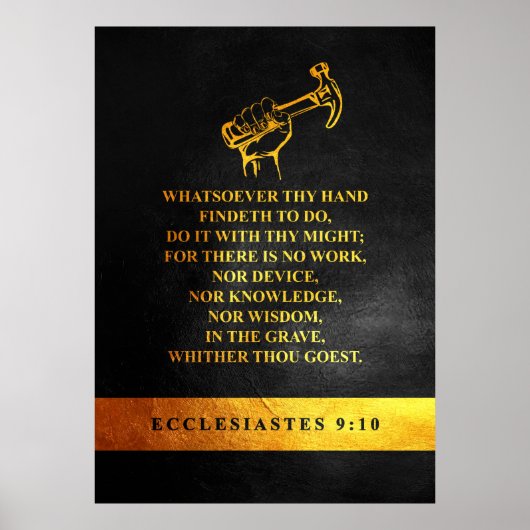 Poster Ecclesiastes 9:10 Bible Verse (Devant)
