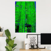 Poster Échafaudage vert (Bureau à domicile)