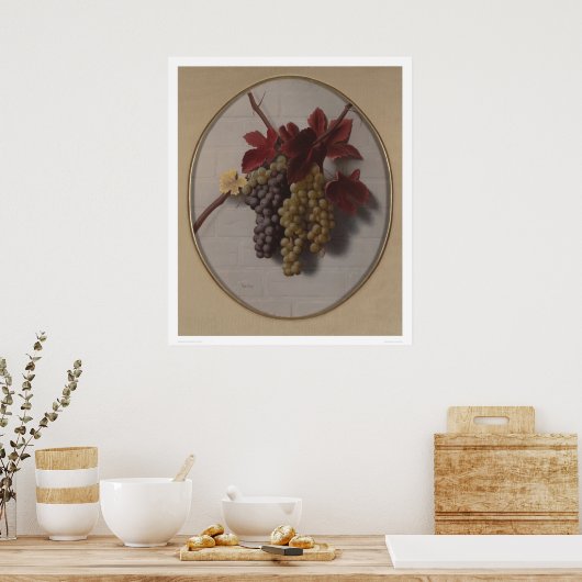 Poster Échange de raisins (1363) (Cuisine)