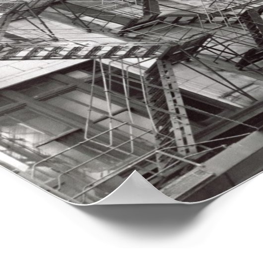 Poster Échap incendie 2 (Coin)