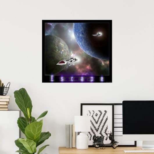 Poster Échapper (Bureau à domicile)