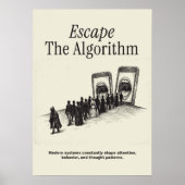 Poster Échapper à l'algorithme (Devant)