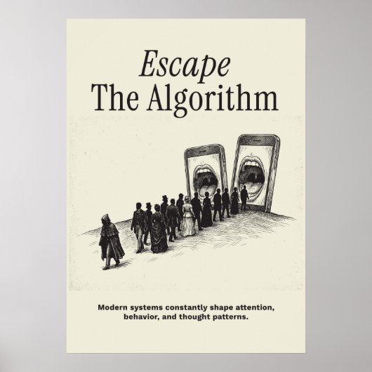 Poster Échapper à l'algorithme (Devant)