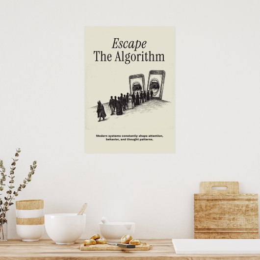 Poster Échapper à l'algorithme (Cuisine)