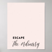 Poster ÉCHAPPER À L'imprimé ORDINAIRE d'art rose (Devant)