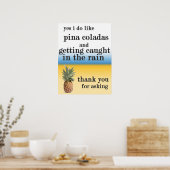 Poster "Échapper" - Pina Colada (Cuisine)