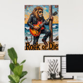 Poster Écharpe côtière : hymne de la vague du lion (Bureau à domicile)
