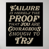 Poster Échec courageux (Devant)