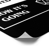 Poster Échec critique D20 Dice Comment ça devient amusant (Coin)