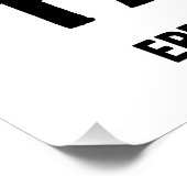 Poster Échec du correctif de réalité - Typographie rayée (Coin)