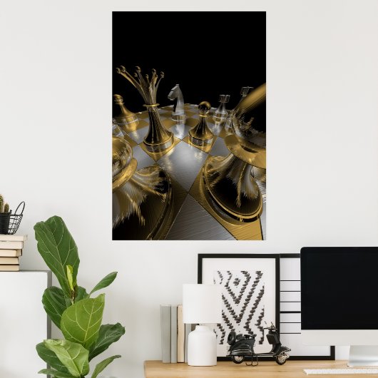 Poster Échecs (Bureau à domicile)