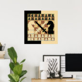 POSTER ÉCHECS (Bureau à domicile)